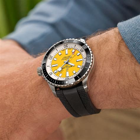 breitling superocean 42 yellow dial|Breitling Superocean 42 movement.